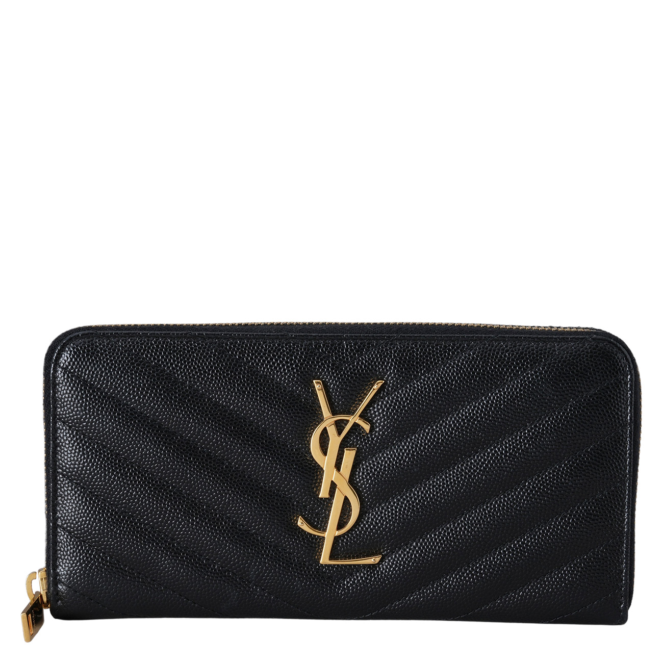 YVES SAINT LAURENT(USED)생로랑 358094 모노그램 지퍼 장지갑
